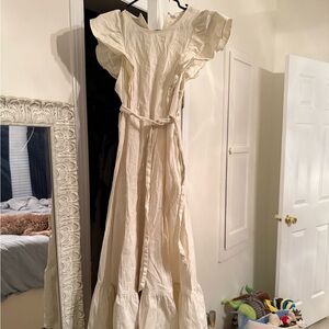 BUCKETLIST Cream Textured Dress